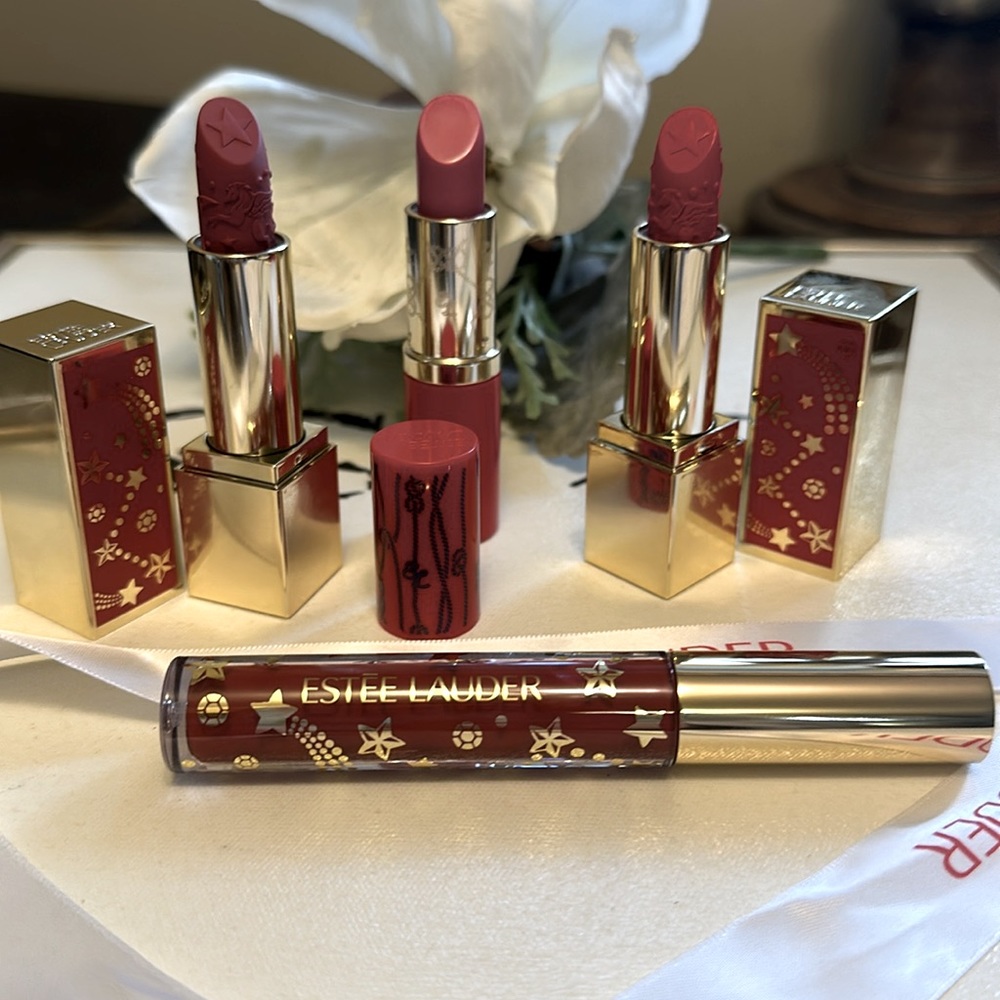 Estée Lauder New Limited Edition 3Cream Lipsticks 1 lipgloss